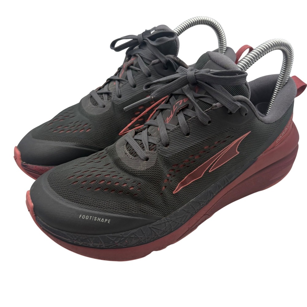 Altra Paradigm 5 Running Shoes Women 8.5 Grey Red Stability Trainer Wide Toe Box